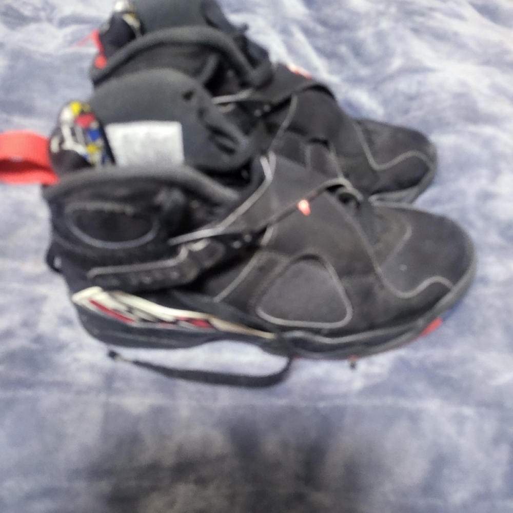 Black and Red High-Top Sneakers